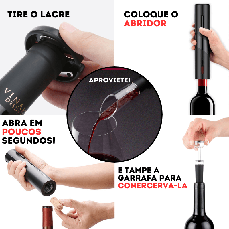 superfast abridor de vinho automático vinsmart© - Vittstore