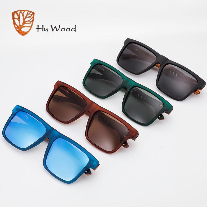 HU WOOD New High Quality Square Sunglasses For Men Polarized UV400 Fashion Sunglass Mirror Sport sun glasses Driving oculos - Vittstore