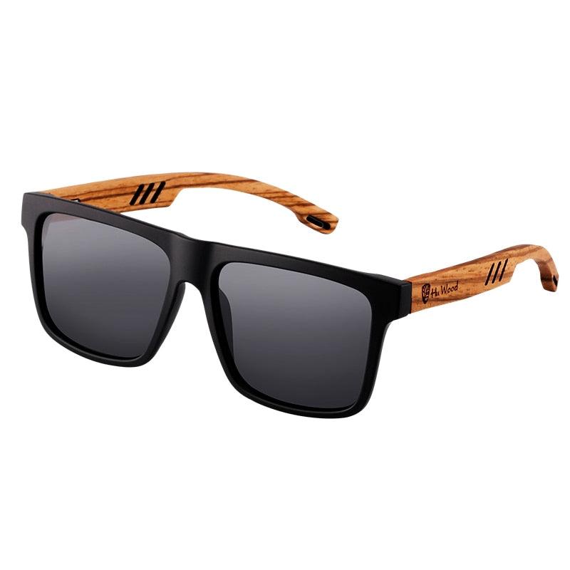 HU WOOD New High Quality Square Sunglasses For Men Polarized UV400 Fashion Sunglass Mirror Sport sun glasses Driving oculos - Vittstore