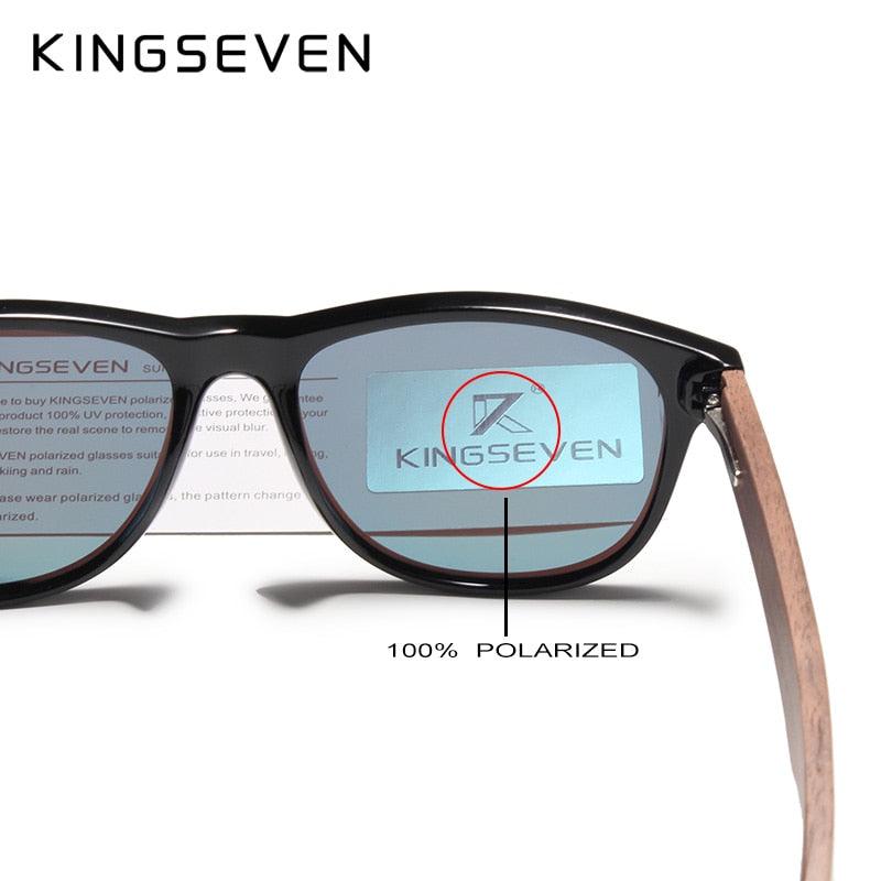 KINGSEVEN Brand 2022 Fashion Handmade Natural Wooden Sunglasses For Men Women Polarized Sun Glasses UV400 Mirror Male Eyewear - Vittstore