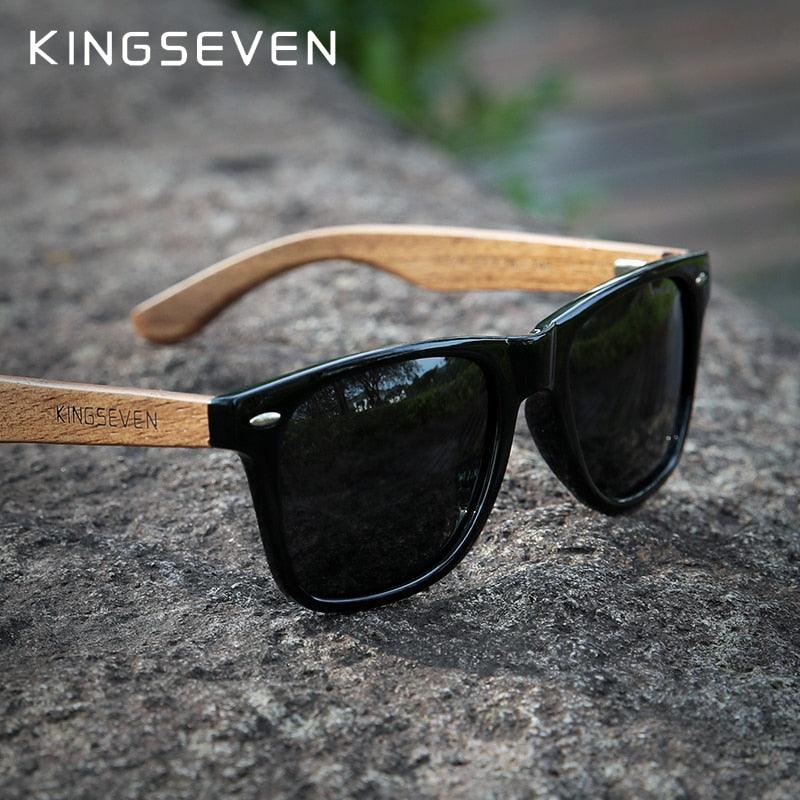 KINGSEVEN Brand 2022 Fashion Handmade Natural Wooden Sunglasses For Men Women Polarized Sun Glasses UV400 Mirror Male Eyewear - Vittstore