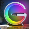 Bluetooth Speaker LED Alarm Clock.RGB Colorful Atmosphere Night Light Lamp.Sunrise Simulation Wake Up.15W Wireless Phone Charger - Vittstore