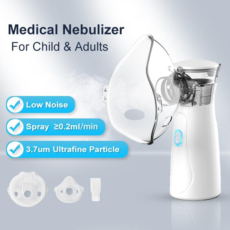 Medical Handhe Portable Nebulizer Inhalator Adult Kids Mini Silent Steam Nasal Humidifier Inhaler Tools Nebulizer Asthma - Vittstore